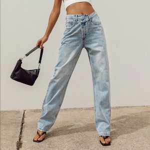 Princess Polly - Holly Asymmetric Straight Leg Jean